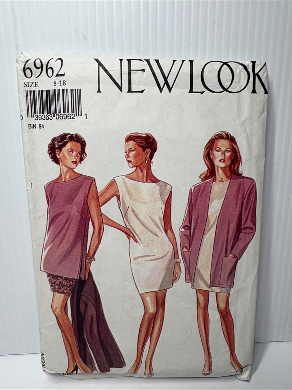 New Look Simplicity Patterns 6962 Shift Dress Jacket Skirt sizes 8-18